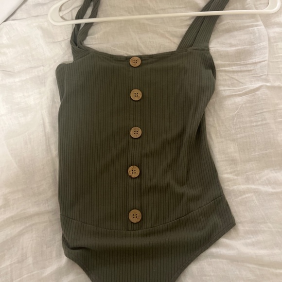 Olive green bodysuit - Picture 2 of 2